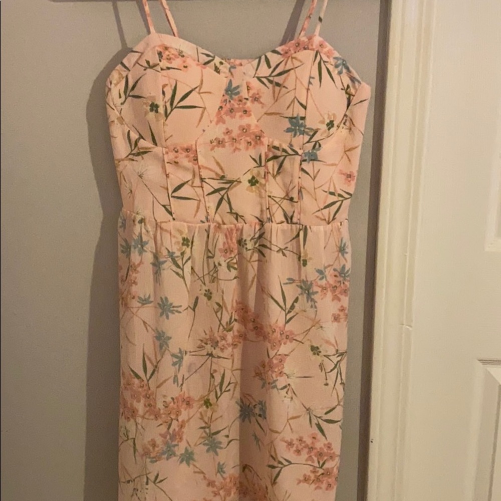 Baby pink floral dress